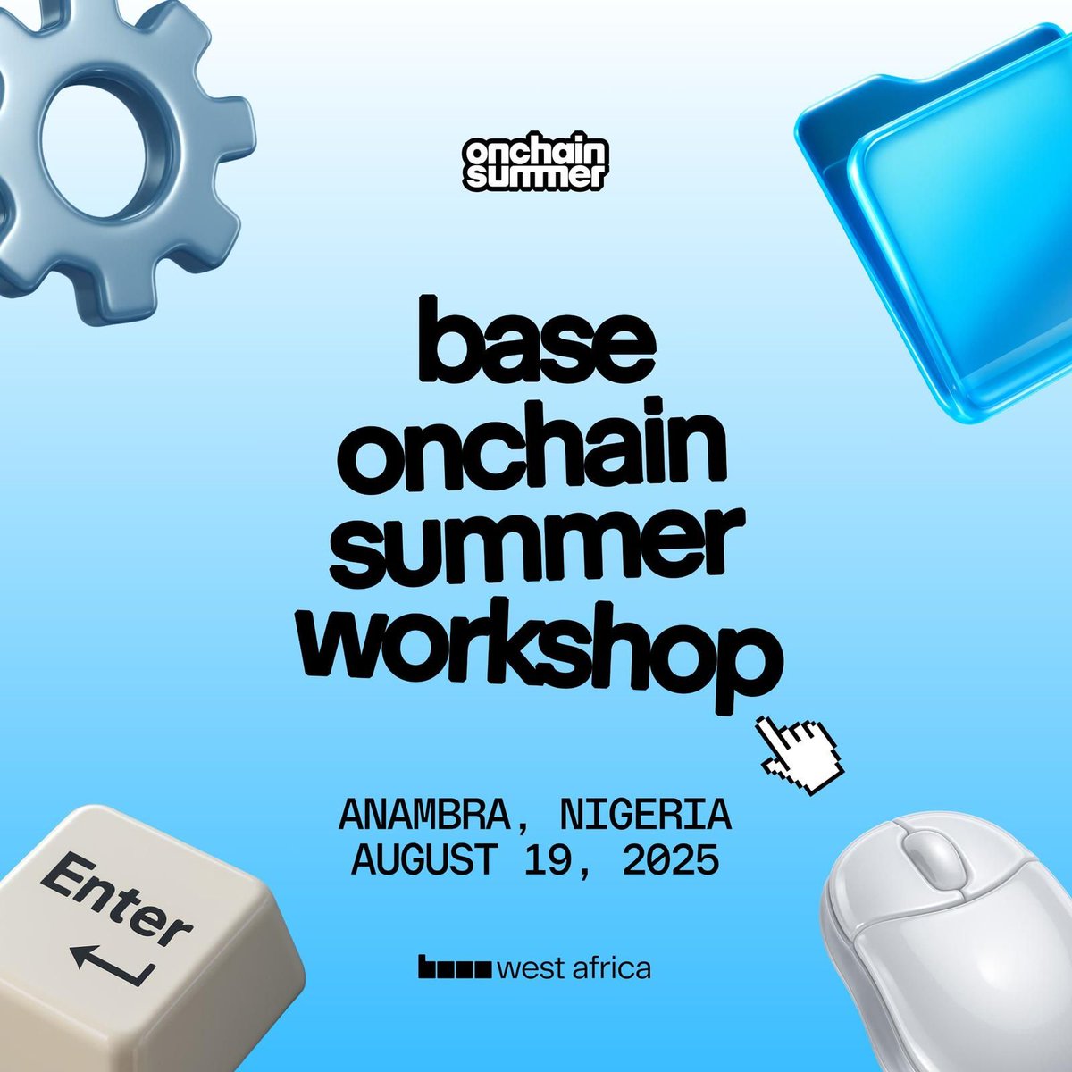 chrisrocksweb3's tweet image. I am Live today as the @base onchain sumer workshop Awka Anambra 
Key Highlights so far
- Base is For Everyone 
- Base in Ecosystem for Creators 
- Base Supports Builders 
- Base Rewards active Users 
Building on Base is building for the future ! Stay Base asf fam 🟦