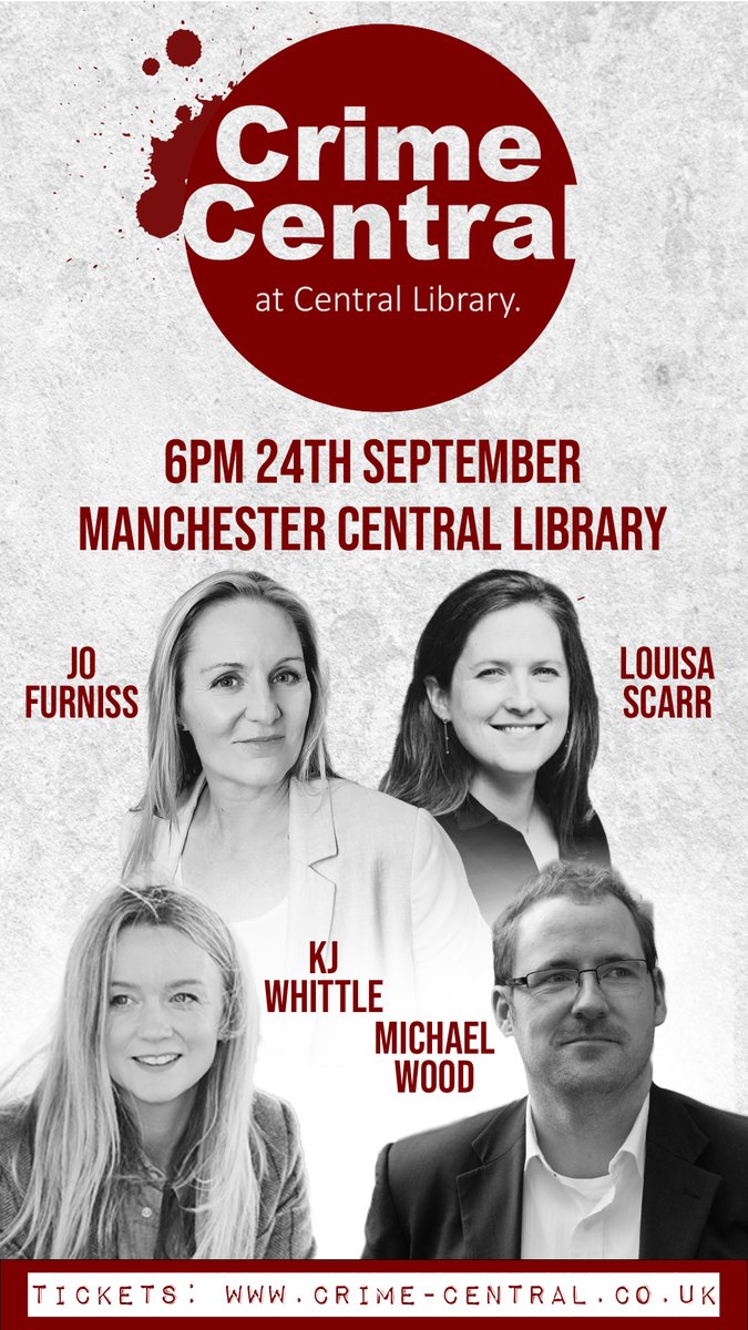 📢 BREAKING NEWS 

<a href="/CrimeCentral_/">Crime Central Manchester</a> is back on Wednesday 24th September with FOUR fantastic authors - <a href="/Jo_Furniss/">Jo Furniss</a> <a href="/paperclipgirl/">Louisa Scarr</a> #KJWhittle <a href="/MichaelHWood/">Michael Wood</a> alongside host <a href="/robparkerauthor/">Rob Parker</a>. Tickets available now🎟️
eventbrite.com/e/crime-centra…