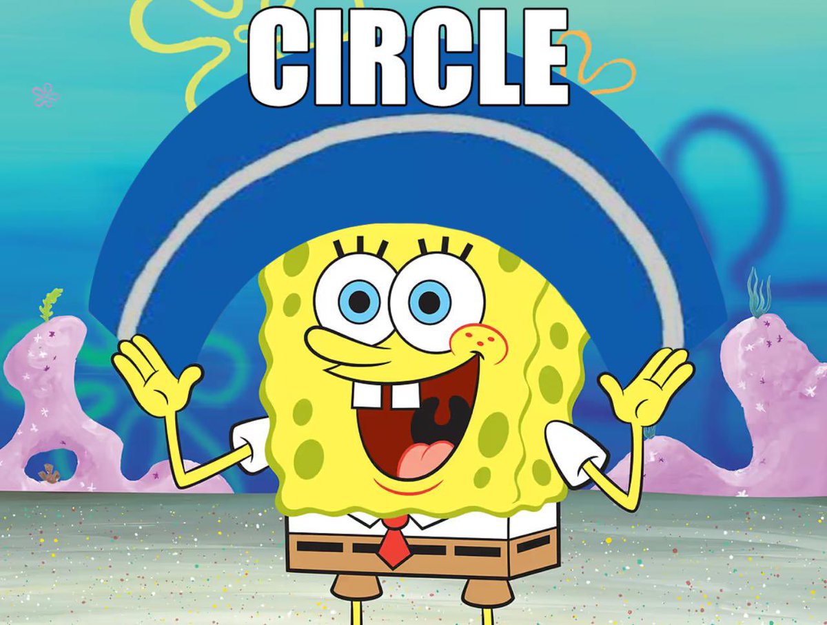 SpongeBob excited about Circle meme