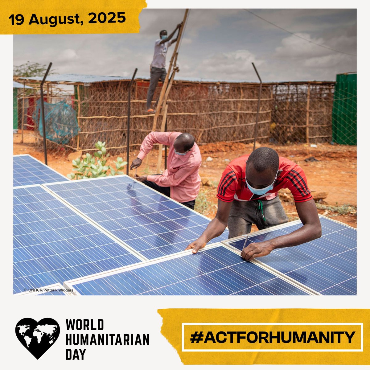 This #WorldHumanitarianDay, we honour those who step up in the hardest places, in the hardest times. 🌍🤝 This year’s call to action: #ActForHumanity every day, everywhere. 
#HumanitarianEnergy #DisplacementEnergyAccess