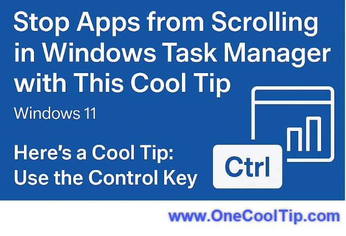 OneCoolTip's tweet image. 🚫Stop Apps from Scrolling in Windows Task Manager with This Cool Tip

Frustrated by auto-scrolling apps in Windows Task Manager? Check out this Cool Tip!

READ MORE BELOW

#TechTips #TaskManager #WindowsHacks @Windows