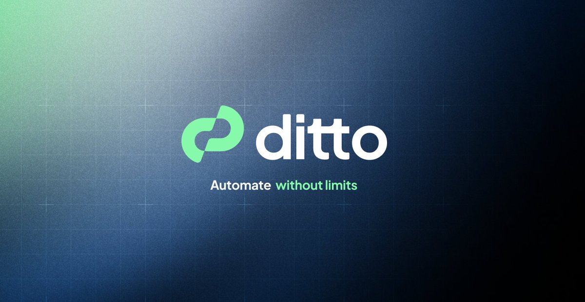 Ditto_Network's tweet image. ✨ A new era for Ditto begins!

We’ve just launched our redesigned dittonetwork.io – a fresh, sleek home for on-chain automation, powered by $600M+ in restaked security from @symbioticfi &amp;amp; @eigenlayer.

Fresh logo. New look. Same intent-driven workflows across chains 🧵
