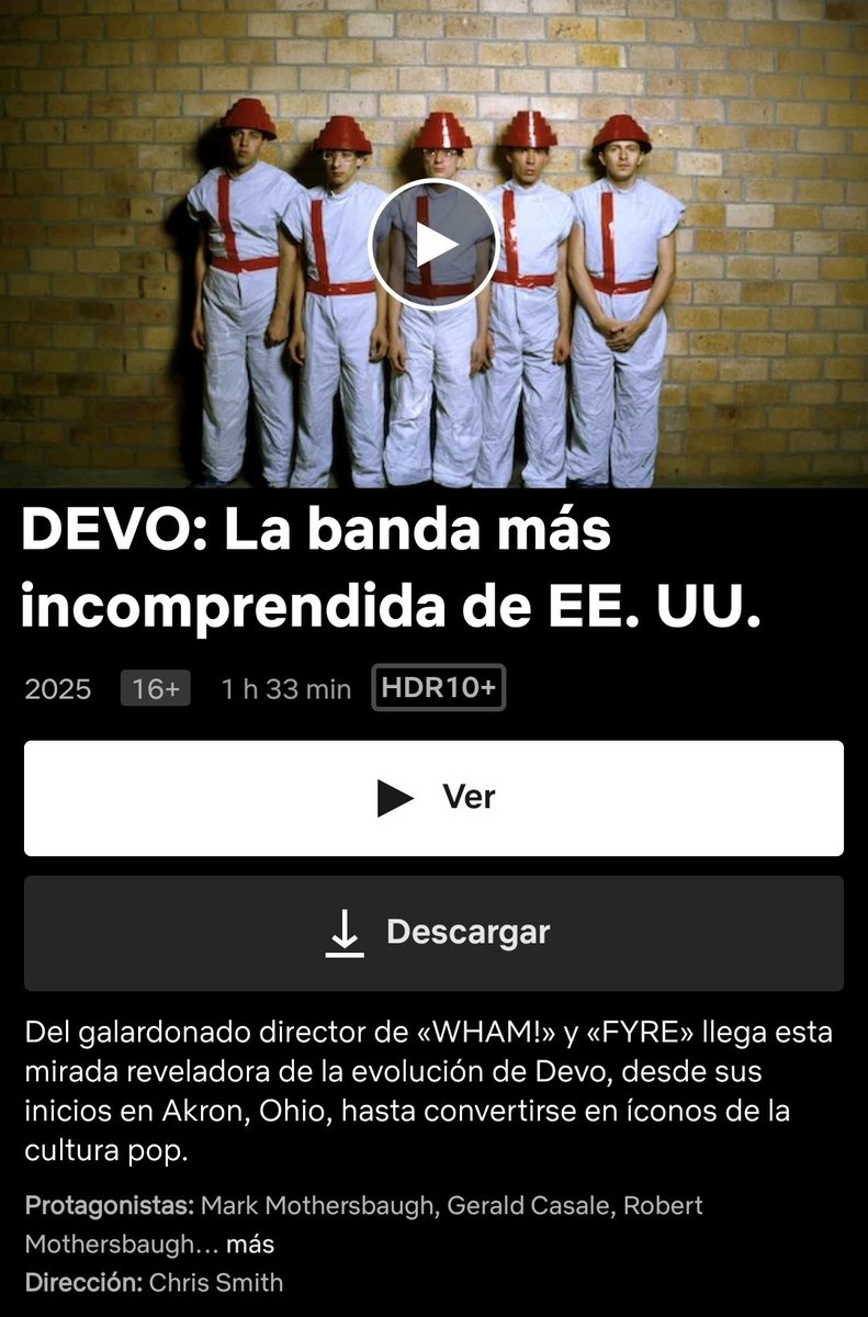 Subieron a Netflix este documental sobre Devo.