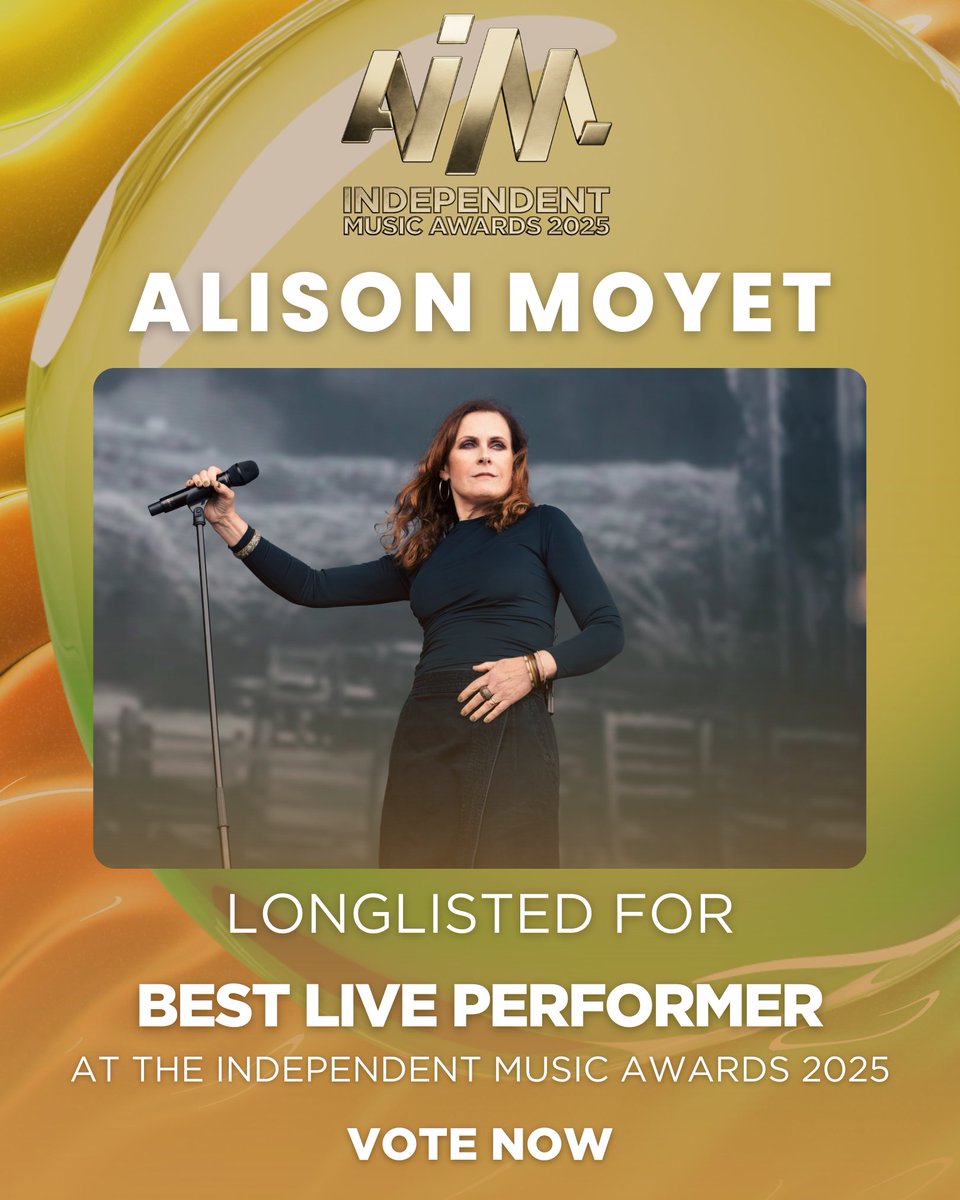 Following the phenomenal Key Live world tour, Alison has been longlisted in the Best Live Performer category at this year’s <a href="/AIM_UK/">AIM</a> ’s Independent Music Awards. 

We’d love your vote! (public vote closes 25 August): independentmusic.typeform.com/to/gyKZ9eLo

Thank youuuuu!