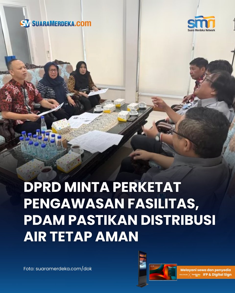 suaramerdeka's tweet image. Ketua Komisi B DPRD Kota Semarang, Joko Widodo meminta PDAM Tirta Moedal memperketat pengamanan di seluruh fasilitas setelah insiden penemuan mayat di Reservoir Siranda.

suaramerdeka.com/semarang-raya/…

#suaramerdeka #dprd #pengawasan #fasilitas #pdam #distribusiair #pdamtirtamoedal