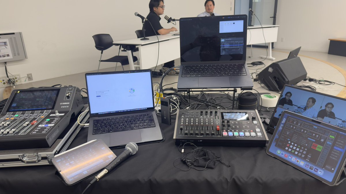 A_Sato_iU's tweet photo. #ntstreaming

DM3とVR-6HDの両方を出したことで、配信と会場でそれぞれ必要な音を出し入れすることに成功 https://t.co/s3QDOjVlW8