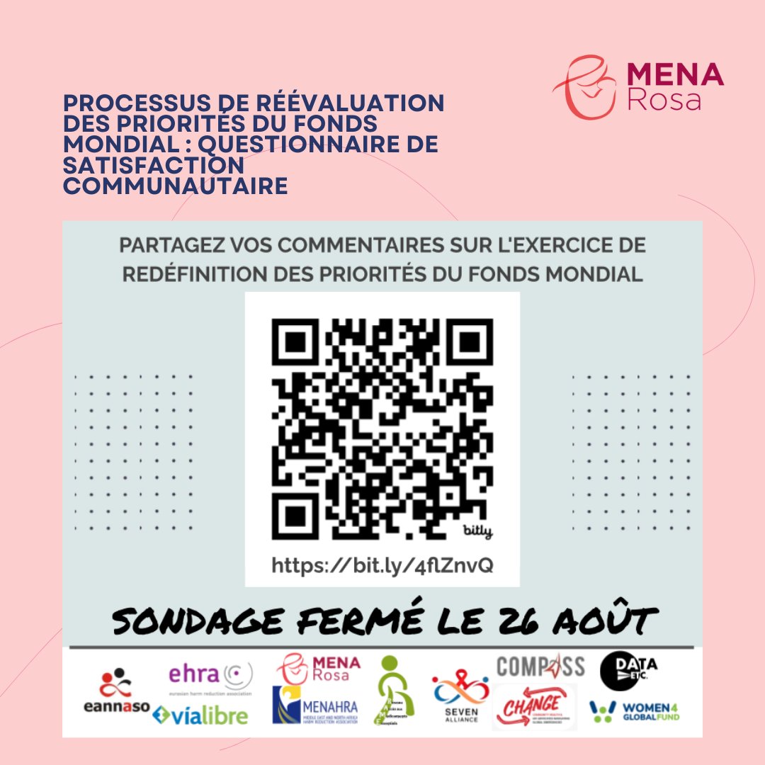 Complete the Community Satisfaction Questionnaire on the Global Fund Reprioritization Process.

Link: ee.kobotoolbox.org/x/dZzTVHOV

#communities #questionnaire #reprioritization