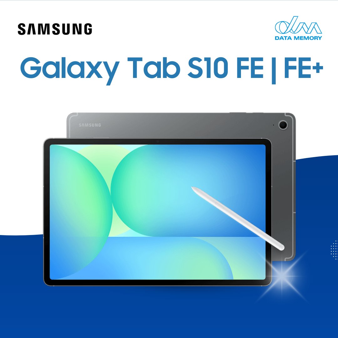 data_memory's tweet image. Con la nueva Galaxy Tab S10 FE | FE+ disfrutá de una pantalla envolvente, potencia optimizada y el S Pen incluido para llevar tus ideas al siguiente nivel.

🚀 Elegí hoy tu Galaxy Tab S10 FE
#GalaxyTab #Samsung #Productividad #Creatividad
