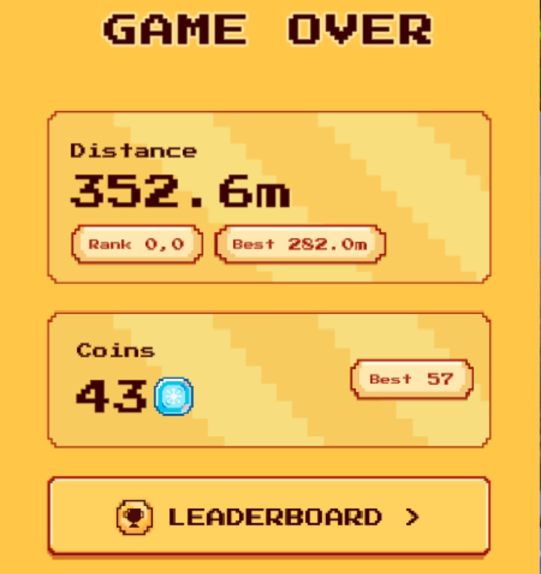 I covered a distance of 353m and got 43 coins on <a href="/genome_protocol/">Genome</a>