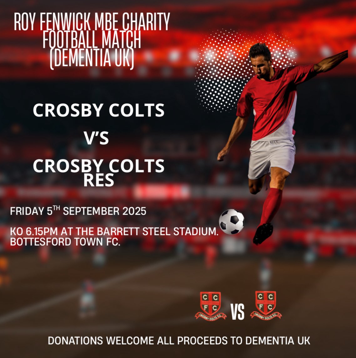 Charity match for a great cause in memory of the  one of the true greats of local football.