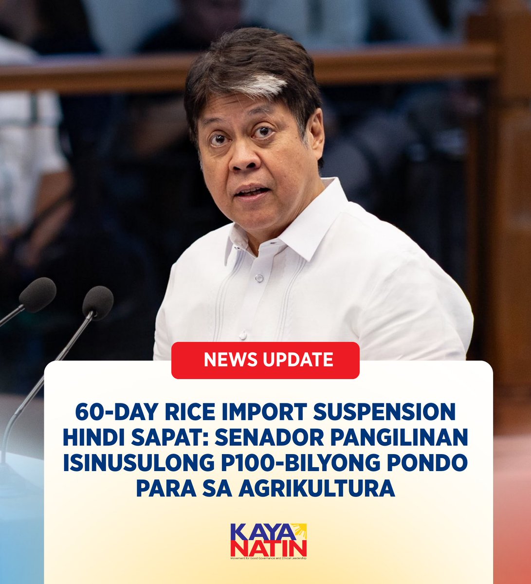 Idiniin ni Senador Kiko Pangilinan na kailangang agarang isulong ang mas malalim na mga reporma sa sektor ng agrikultura, hindi lang ang pagsuspinde sa importasyon ng bigas. 

#KayaNatinPH