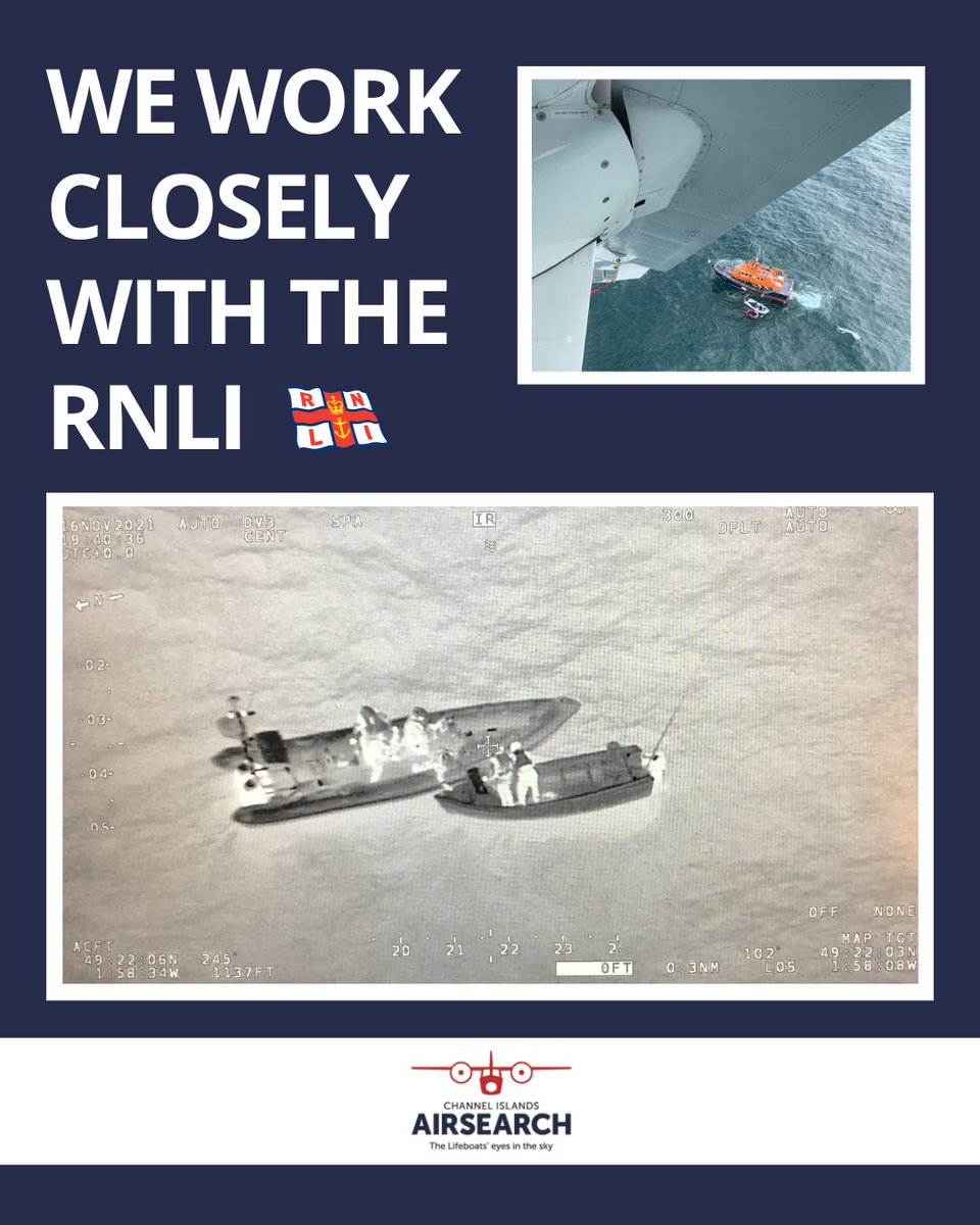 Search and rescue missions around the Channel Islands are never a solo effort.

We often work hand-in-hand with the RNLI to cover every angle of a rescue. From the air, we can locate vessels or individuals in trouble, guiding lifeboats to the scene and keeping watch from the sky.