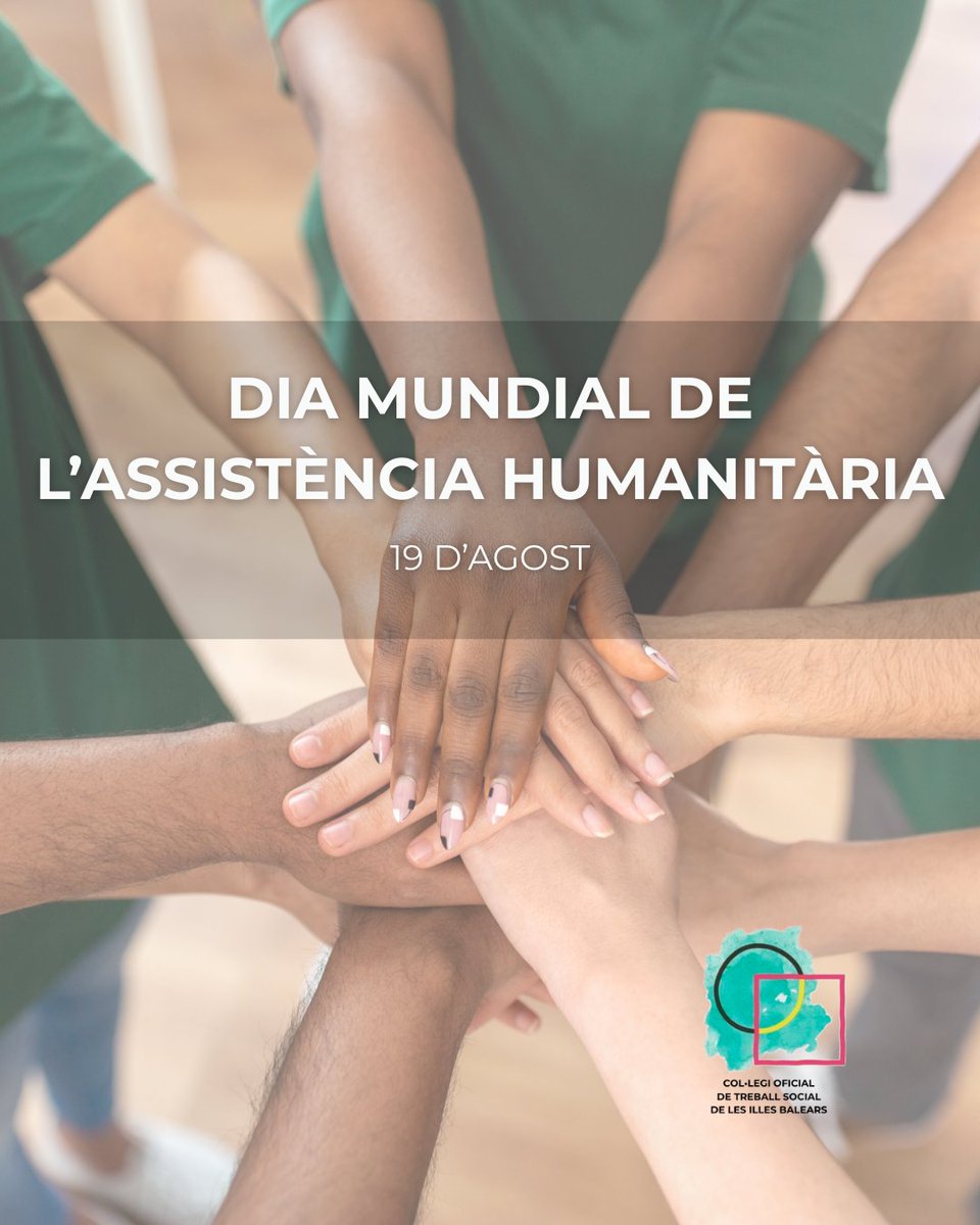 Avui, #DiaMundialAssistènciaHumanitària, reconeixem la tasca de qui, davant crisis i emergències, protegeix vides, defensa drets i aporta esperança.

Des del COTSIB volem destacar el paper del #TreballSocial en aquests contextos.

#HumanitarianDay #TreballSocial #somTreballSocial