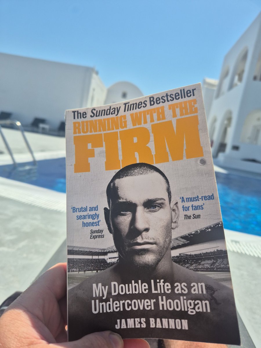 cbates700's tweet photo. @RunningWithTheF 
Bought it in the airport Friday. Just finished reading it here on Santorini. 
Excellent read 👏🏻 https://t.co/cQqgBPJaj4