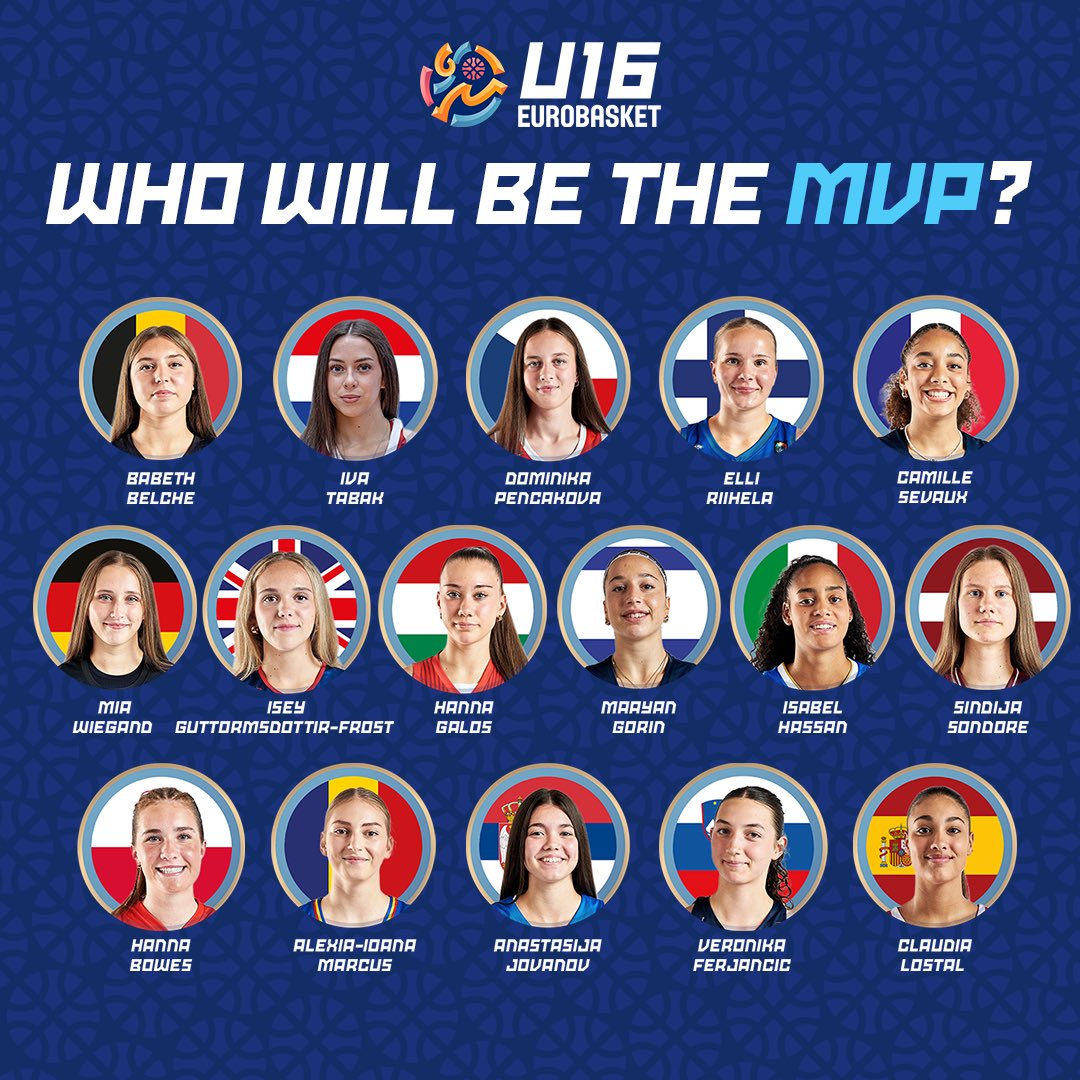 Who will become the #U16EuroBasket 2025 MVP? ⭐

Click &amp; VOTE below for your favorite 🗳️
🔗: bit.ly/U16W_MVP_Vote