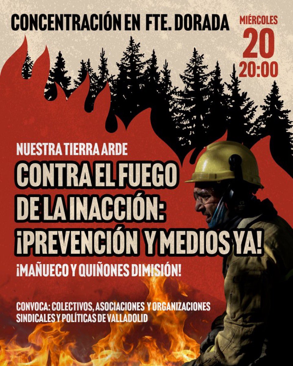 Ciudades como Burgos o Valladolid (ayer León y Ponferrada) alzan la voz contra el abandono institucional de nuestra tierra y la incompetencia de la Junta. 
Todos a la Plaza del Cid, a Fuente Dorada o a cualquier otra convocatoria que surja!!!