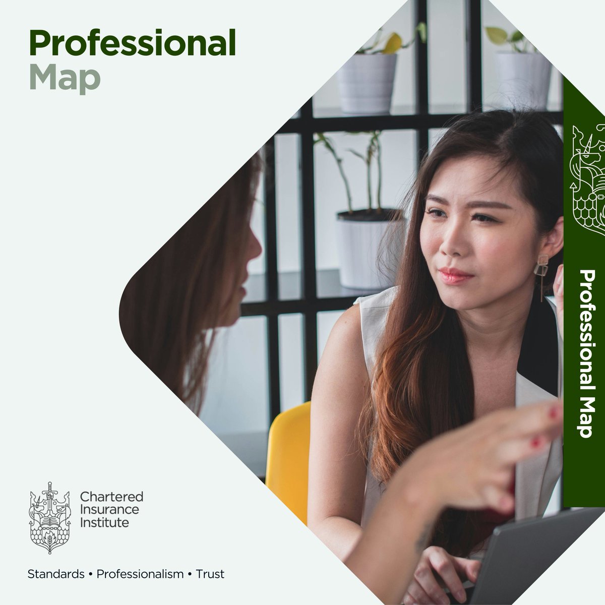 The CII Professional Map acts as your personal guide to developing key technical and behavioural skills across insurance roles.

Use it to set goals, track your progress and grow with confidence.

Start mapping your journey today: ciigroup.org/professional-m…