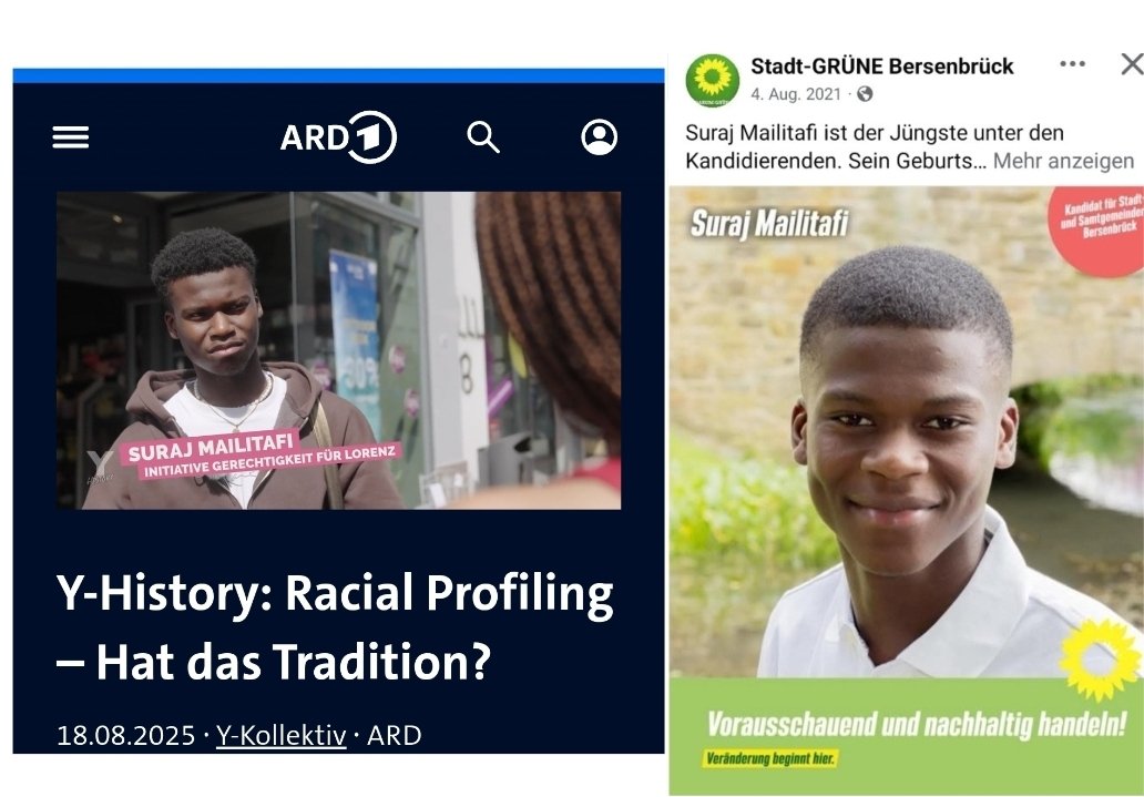 Der in der Y-Kollektiv über "racial profiling" interviewte Verteter der Initiative "Gerechtigkeit fü...