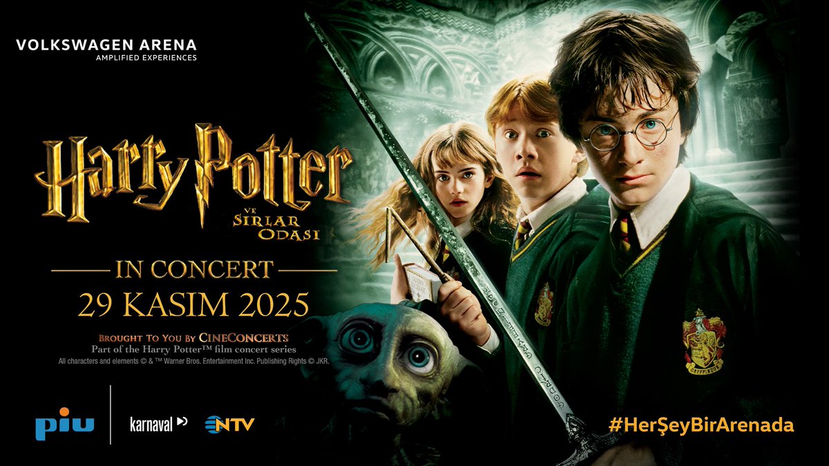 Harry Potter serisinin ikinci filmi Sırlar Odası <a href="/piuent/">Piu Entertainment</a> organizasyonuyla 29 Kasım’da Volkswagen Arena’da!🪄

🎫Biletler şimdi Biletinial, Biletix, Bubilet ve Passo’da satışta! 
#HerŞeyBirArenada!