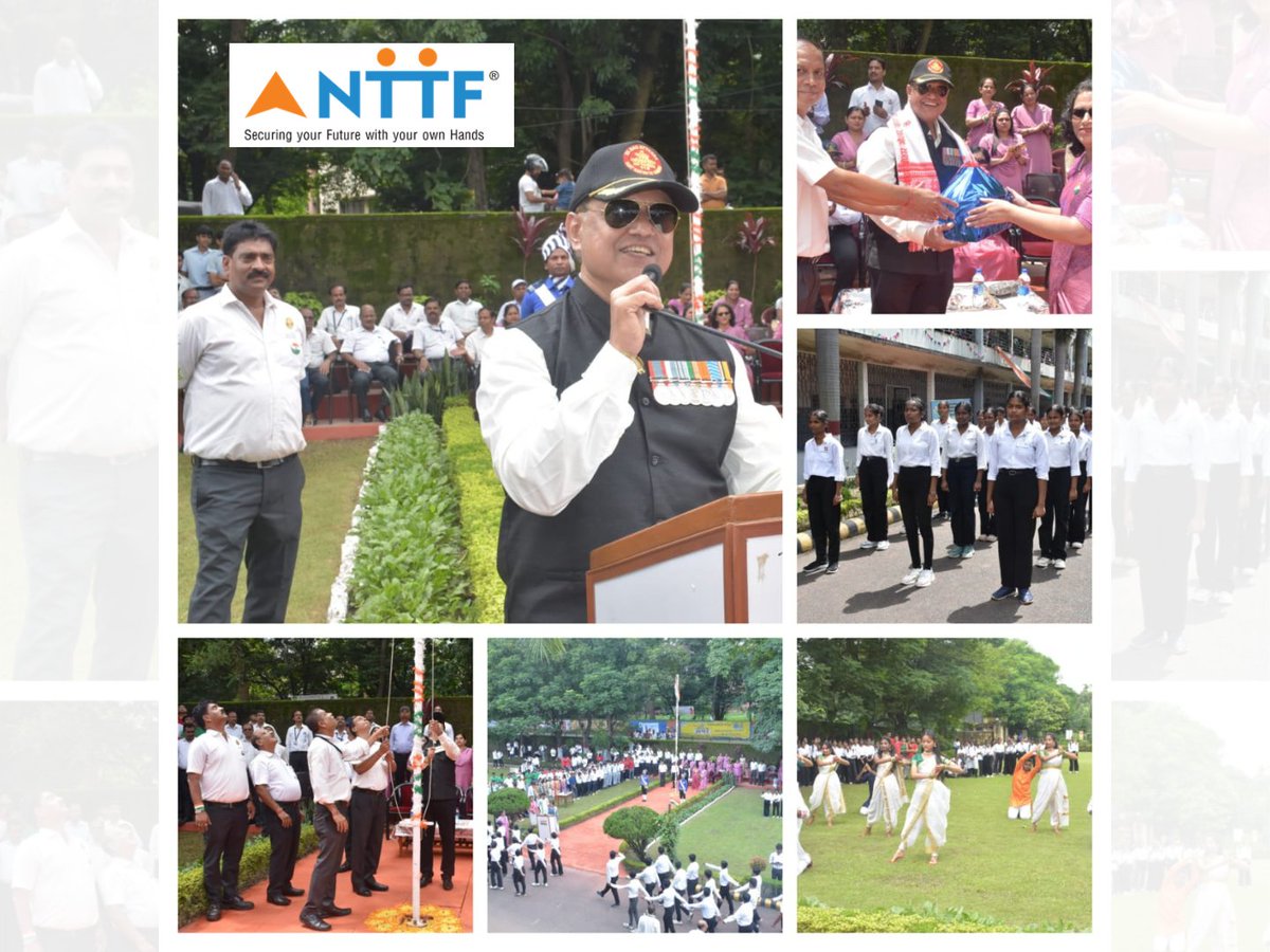 NTTFindia's tweet image. Independence Day vibes at NTTF Jamshedpur Training Centre 🇮🇳! National Flag unfurled, cultural performances, patriotic songs &amp;amp; reflections on freedom fighters. Message of hope, pride &amp;amp; responsibility for shaping India&apos;s future! #NTTF #RNTC #IndependenceDay #JaiHind