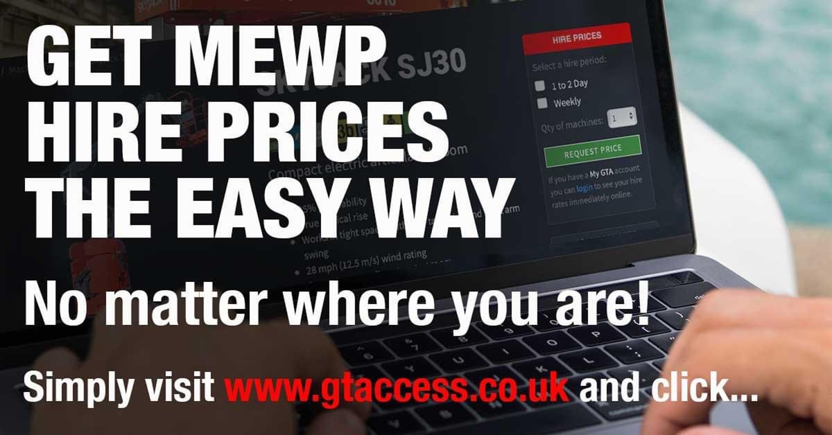Do you need a price for hiring a #MEWP - get one online quickly &amp; simply at 👉🏼  ow.ly/sols50QelZy

#GTAdvantage 

#mewp #hire #IPAF #workingatheight #machinehire #accessprofessionals #cherrypickers #scissorlifts #boom