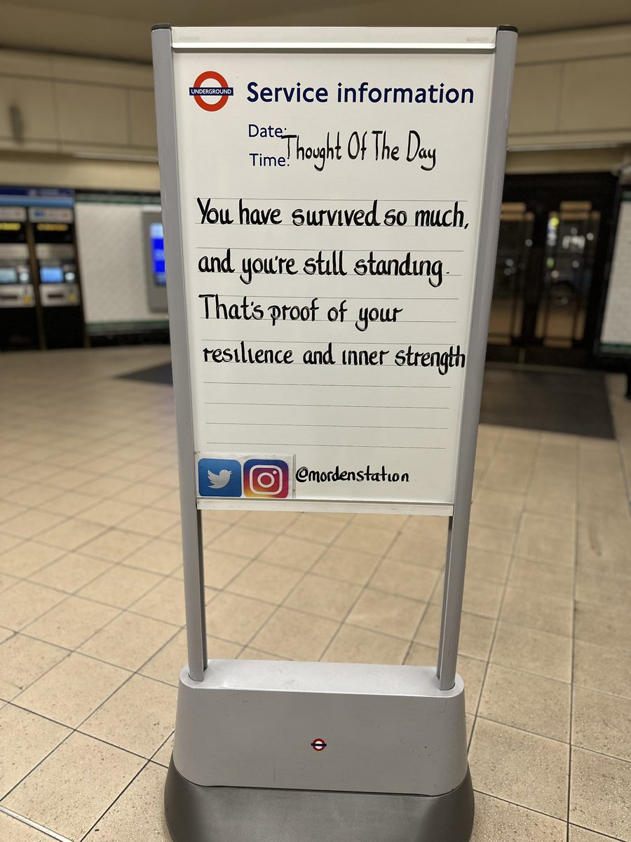 MordenStation's tweet photo. Tuesday 19th August 2025 Thought Of The Day From Morden Underground Station https://t.co/44ci6rk7rp