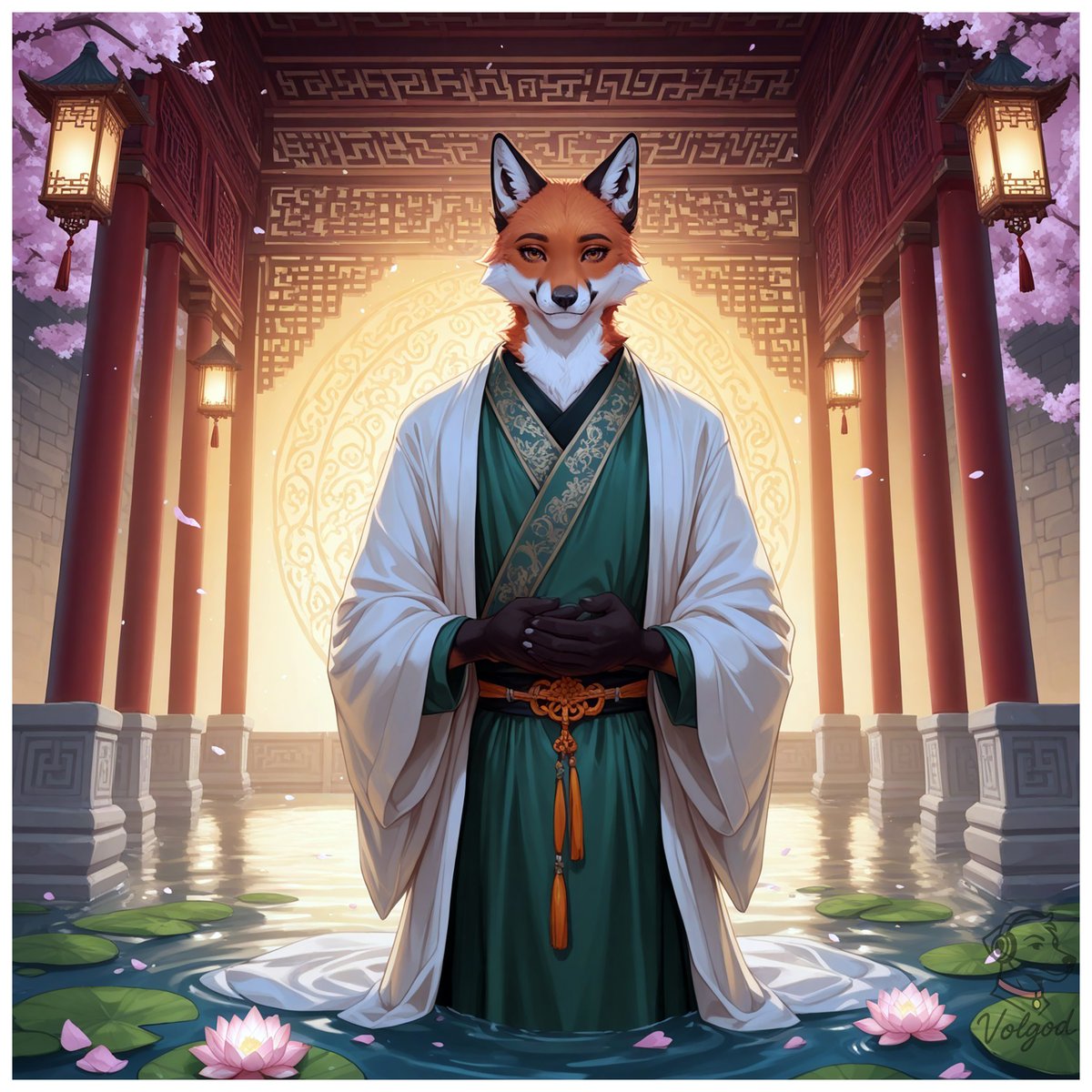volgod123's tweet photo. Congrats @Enceladus_Art  on reaching 1700 followers! 🎉 

Here’s my entry for the #AIChinaDress — Fenn dressed in traditional attire ✨ 
Hope you like it!

#OCFenn #AiArt #Furry #Anthro #Sfw https://t.co/iwPX7Oq4fF