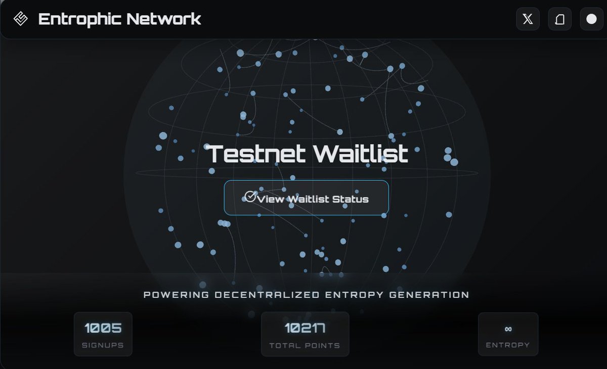 thetestnetguru's tweet photo. Join Wailtlist🚨 @EntrophicLabs
Building the future of decentralized entropy generation.
Join Here:- https://t.co/tPhg84gKyI
-Connect Solana Wallet
-Connect X
- Connect Discord
- Daily Check In 24 Hours
#Entrophic #Web3 #Solana https://t.co/tPhg84gKyI https://t.co/yvBPei3pB7
