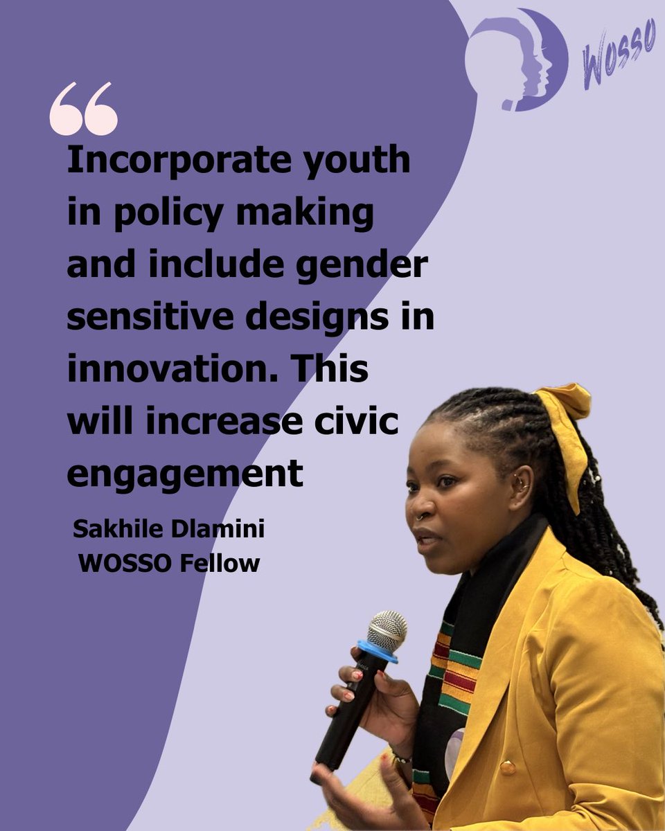 WOSSOGL's tweet photo. WOSSO Fellow Sakhile Dlamini from the Kingdom of 🇸🇿Eswatini joined the panel on “Civic Technology Development for Children and Young People – Youth Employment for Shared Prosperity” at the #SADC Civil Society Forum.
#SAfCNGO #CSF2025 #WOSSOSADC #TheSADCWeWant #Pushforward https://t.co/JKSFeQwF4v