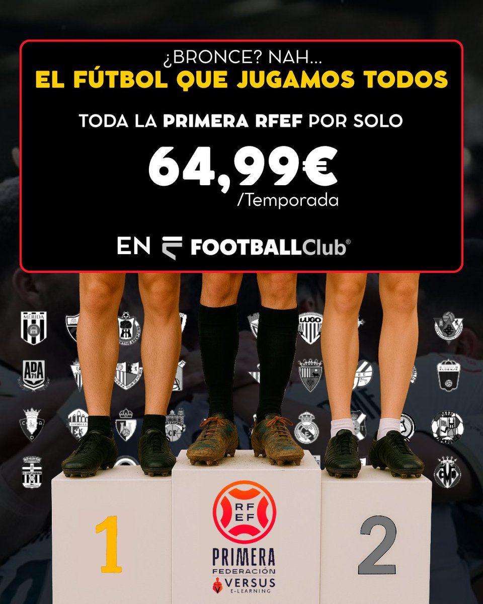 🤪 ¡𝐄𝐬𝐭𝐨 𝐞𝐬 𝐝𝐞 𝐋𝐎𝐂𝐎𝐒!

⚽️ Vive 𝐓𝐎𝐃𝐀 la #PrimeraFederación por solo 𝟔𝟒,𝟗𝟗€

📱 Disfruta de #ElFútbolQueJugamosTodos en 2⃣ dispositivos, en directo y a la carta.