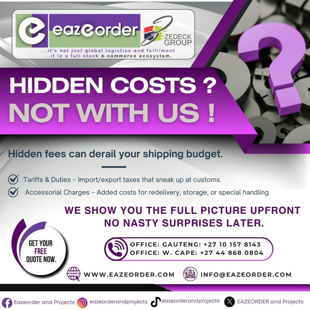 No Hidden Fees. No Surprises. Just Smarter Shipping.
Say goodbye to unexpected costs that throw off your budget. With us, what you see is what you get.

#SmartShipping #TransparentPricing #NoHiddenFees #RetailSolutions #WarehouseEfficiency #BudgetFriendly #ShippingSimplified