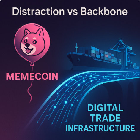Memecoins pump and dump. 

$IOTA + <a href="/TWINGlobalOrg/">TWIN Foundation</a> are literally becoming digital trade infrastructure. 

One’s a distraction, the other’s a backbone. 

#IOTA #Crypto