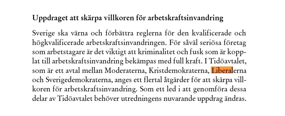 Ifall du glömde så står det såhär i SOU 2024:15, "Nya regler för arbetskraftsinvandring m.m."

🤷‍♂️