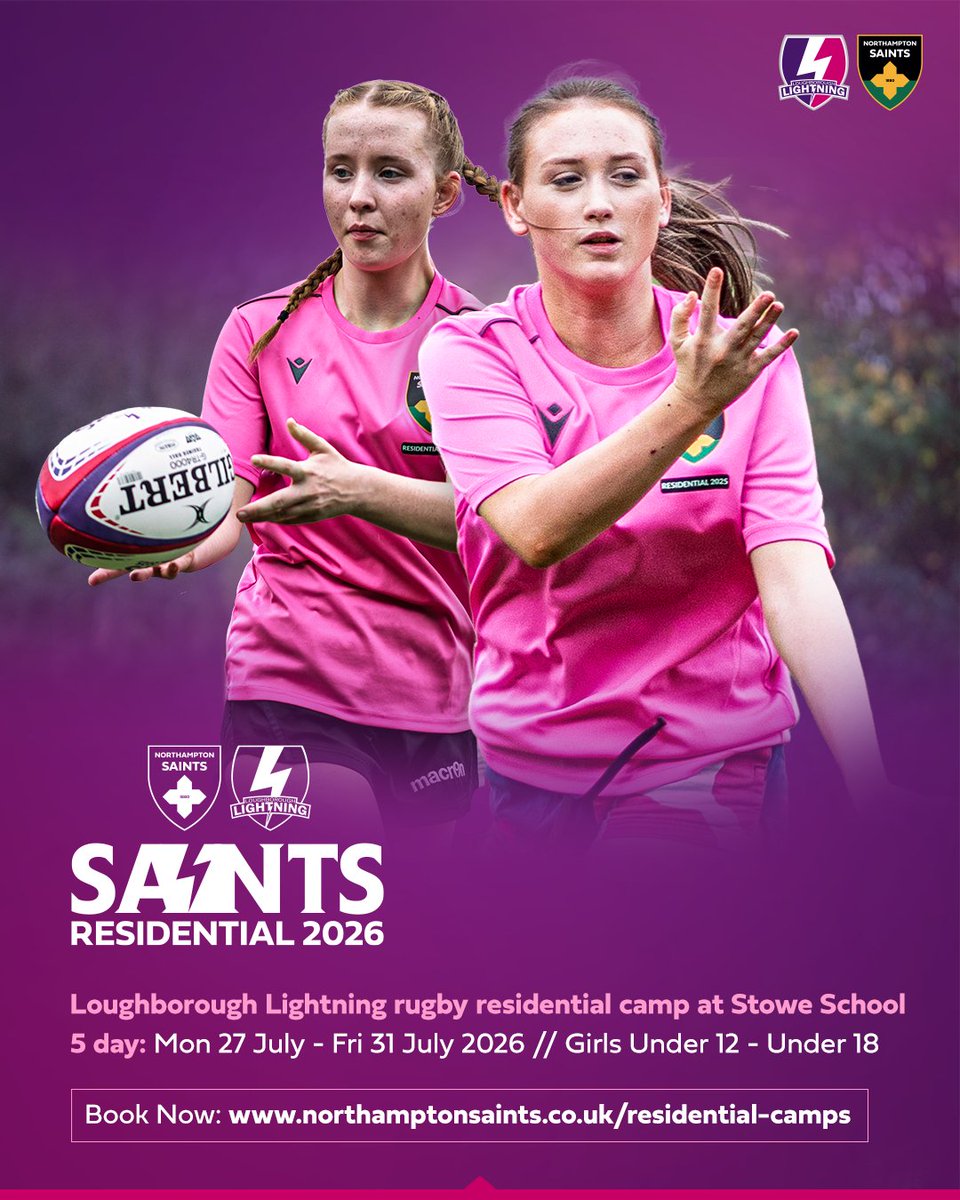 Northampton Saints Community (@saintscomm) on Twitter photo Saints and Lightning Residentials for 2026 are now live on general sale!
Our 15th year at <a href="/stoweschool/">robbie patterson</a> is set to be another fantastic two weeks of camps!๐๏ธ
northamptonsaints.co.uk/news/saints-reโฆ Saints and Lightning Residentials for 2026 are now live on general sale!
Our 15th year at <a href="/stoweschool/">robbie patterson</a> is set to be another fantastic two weeks of camps!๐๏ธ
northamptonsaints.co.uk/news/saints-reโฆ