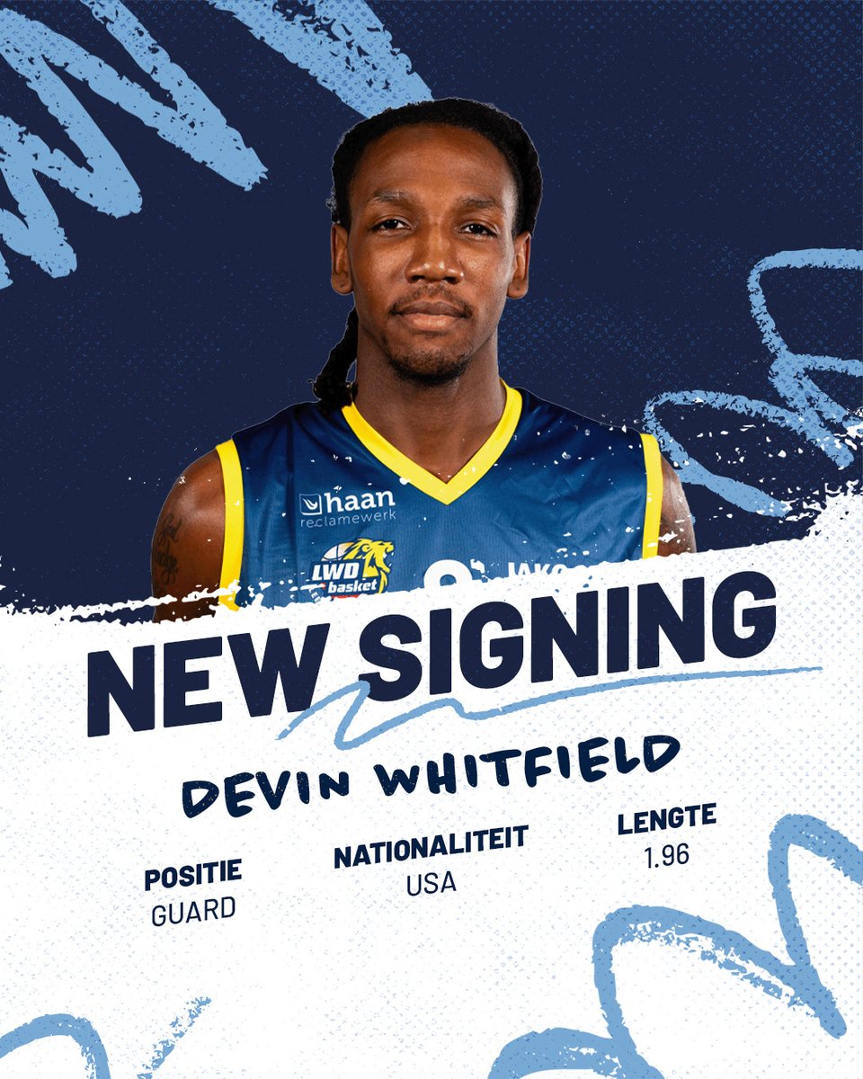 Devin Whitfield completeert de selectie van Landstede Hammers. De Amerikaanse forward (1.96m) komt over van LWD Basket.

🔗 Lees hier het volledige artikel en de reactie van hoofdcoach Bouzin: landstedehammers.nl/devin-whitfiel…