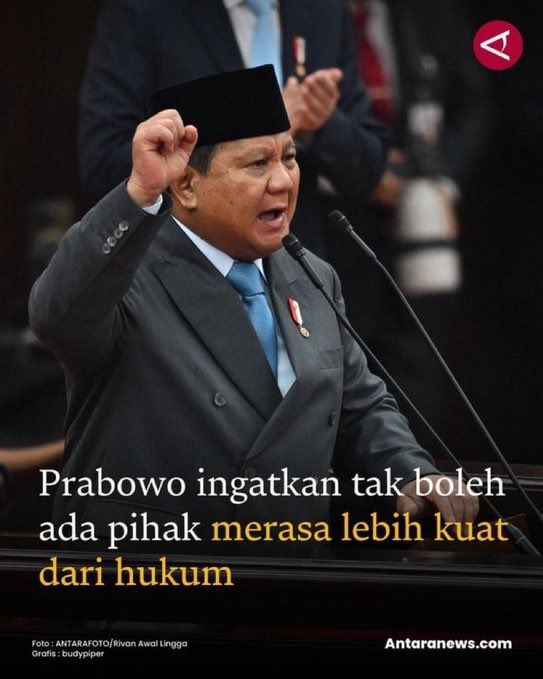 AirinNz_KembaliLagi (@airindatanglagi) on Twitter photo Tapi Buktinya sampe Hari ini Silfester blm juga ditahan sama <a href="/KejaksaanRI/">Kejaksaan RI</a> pak <a href="/prabowo/">Prabowo Subianto</a>
Apakah ini artinya Silfester lbh Kuat dari pd Hukum..?? Tapi Buktinya sampe Hari ini Silfester blm juga ditahan sama <a href="/KejaksaanRI/">Kejaksaan RI</a> pak <a href="/prabowo/">Prabowo Subianto</a>
Apakah ini artinya Silfester lbh Kuat dari pd Hukum..??