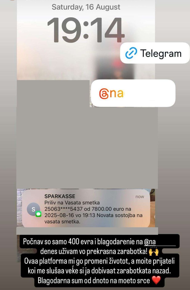 На Инстаграм се споделува оваа кампања, на хакирани профили

Сликите од профилите се користат да се конструира screenshot од iPhone како "доказ"

Измамата Ве праќа на Телеграм за некакво "тргување" и театар со нацртани приходи кои не постојат.   

Споделете, предупредете!
1 / 2