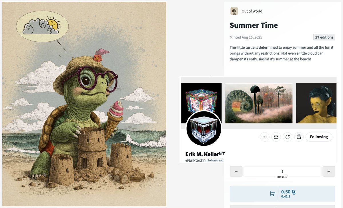Handsdall23 🇫🇷 (@handsdall) on Twitter photo 💜🎉 SOLD!! 🎉💜
A warm Thank you to <a href="/Eriktechn/">Erik M. Kellerᴺᶠᵀ</a> for collecting Summer Time!!🙏😍
You’re amazing dear friend! I have no words to say how your support means a lot for me!!🙏🙏🙏
17 ed. minted! 🥰
OE —> 0.5 xtz
objkt.com/tokens/KT1XVbW…
✨Follow and support this great artist and 💜🎉 SOLD!! 🎉💜
A warm Thank you to <a href="/Eriktechn/">Erik M. Kellerᴺᶠᵀ</a> for collecting Summer Time!!🙏😍
You’re amazing dear friend! I have no words to say how your support means a lot for me!!🙏🙏🙏
17 ed. minted! 🥰
OE —> 0.5 xtz
objkt.com/tokens/KT1XVbW…
✨Follow and support this great artist and