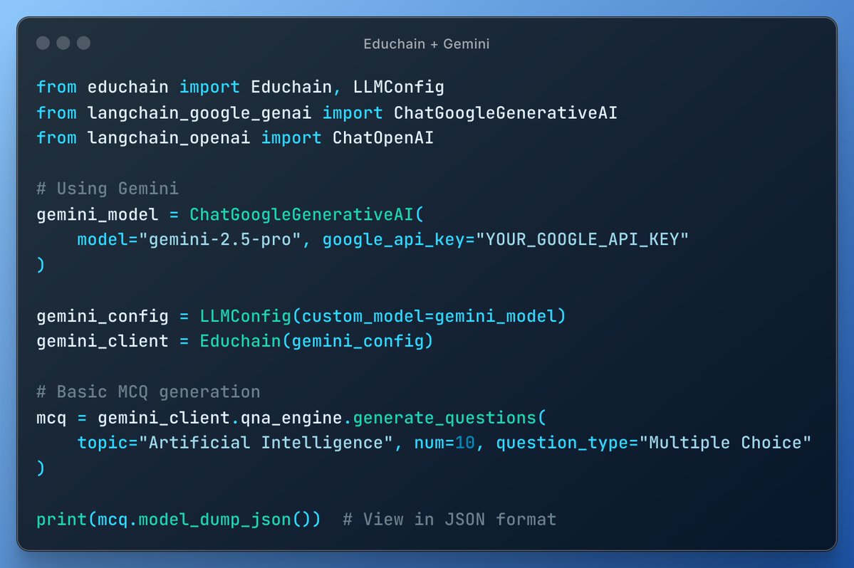 Build Fast with AI (@buildfastwithai) on Twitter photo π Meet <a href="/EduchainWithAI/">Educhain AI</a> : AI-Powered Content Creation for Education
- Ingest YouTube, PDFs, images, URLs
- Generate MCQs, flashcards
- Personalize learning with generative AI
Full blog here β buildfastwithai.com/blogs/transforβ¦ π Meet <a href="/EduchainWithAI/">Educhain AI</a> : AI-Powered Content Creation for Education
- Ingest YouTube, PDFs, images, URLs
- Generate MCQs, flashcards
- Personalize learning with generative AI
Full blog here β buildfastwithai.com/blogs/transforβ¦