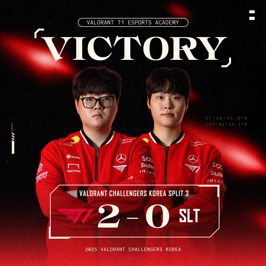 [2025 VCK Split 3 vs SLT]

결승을 향해!

 To the Grand Finals! 

#T1VALORANT #T1WIN #HereToWin