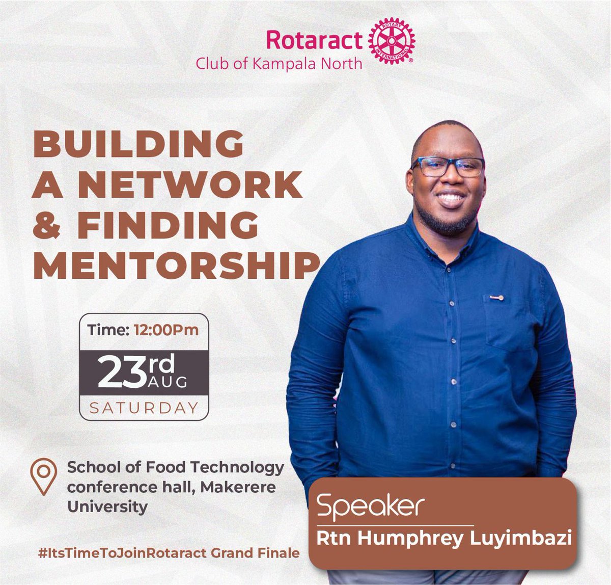 MASAJJAGE's tweet image. "Knowledge starts where assumptions end."
Join us this Saturday at MUK to rethink @Rotary, hear power-packed speakers, and decide for yourself. FREE access, priceless insights.
#ItsTimeToJoinRotaract