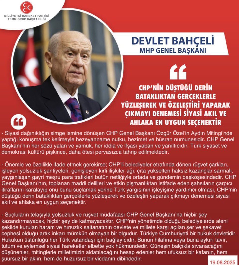 Yasar Kaba (@yasarkaba17) on Twitter photo Genel Başkanımız Sayın Devlet BAHÇELİ <a href="/dbdevletbahceli/">Devlet Bahçeli</a>: CHP’nin düştüğü derin bataklıktan gerçeklerle yüzleşerek ve özeleştiri yaparak çıkmayı denemesi siyasi akıl ve ahlaka en uygun seçenektir
mhphaber.com/?p=11859 Genel Başkanımız Sayın Devlet BAHÇELİ <a href="/dbdevletbahceli/">Devlet Bahçeli</a>: CHP’nin düştüğü derin bataklıktan gerçeklerle yüzleşerek ve özeleştiri yaparak çıkmayı denemesi siyasi akıl ve ahlaka en uygun seçenektir
mhphaber.com/?p=11859