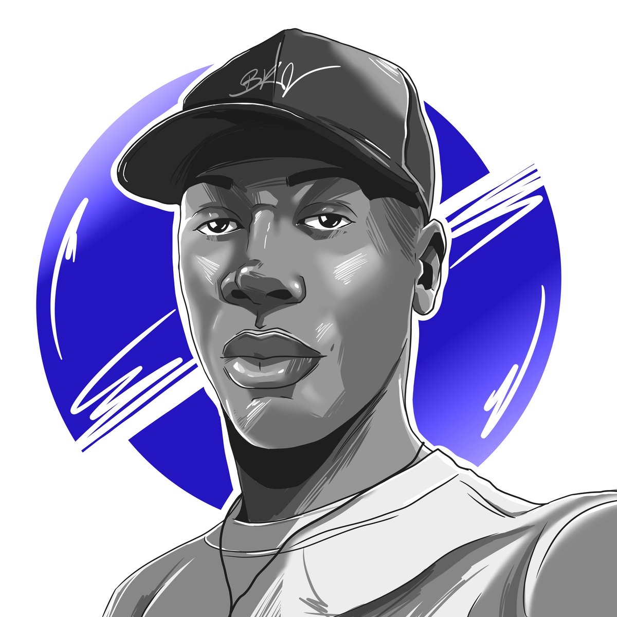 J'avais dit ici que j'ai l'habitude de dessiner <a href="/Bklfranck/">Franck BIKÉLÉ</a>. Et le même soir le gars m'a fait signe pour que je redessine sa nouvelle photo de profil Instagram 😂✨.
Il est facilement l'un de mes meilleurs collaborateurs / clients. 

Passez vos commandes les amis ! 💙