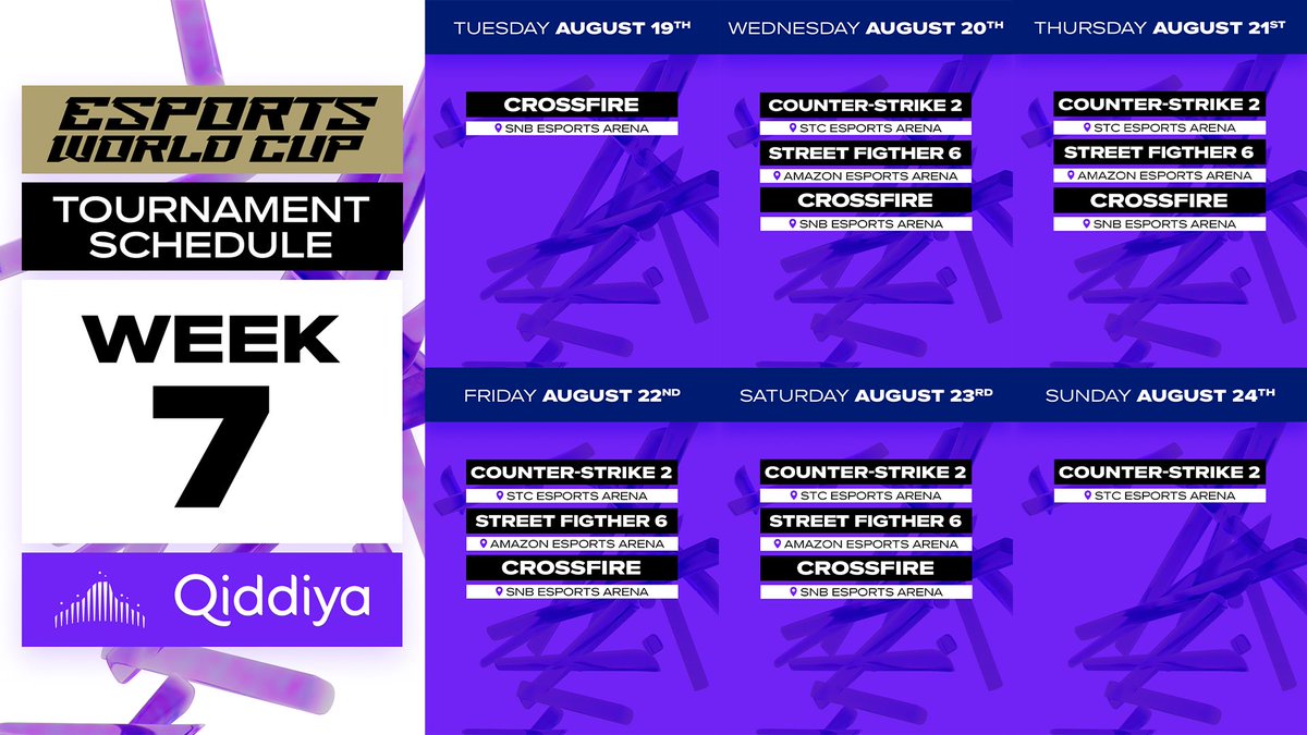 This is it! The final week of the #EWC is here. Join us as we witness champions being crowned. Get ready for an unforgettable conclusion to the summer of Esports! #PlayLife