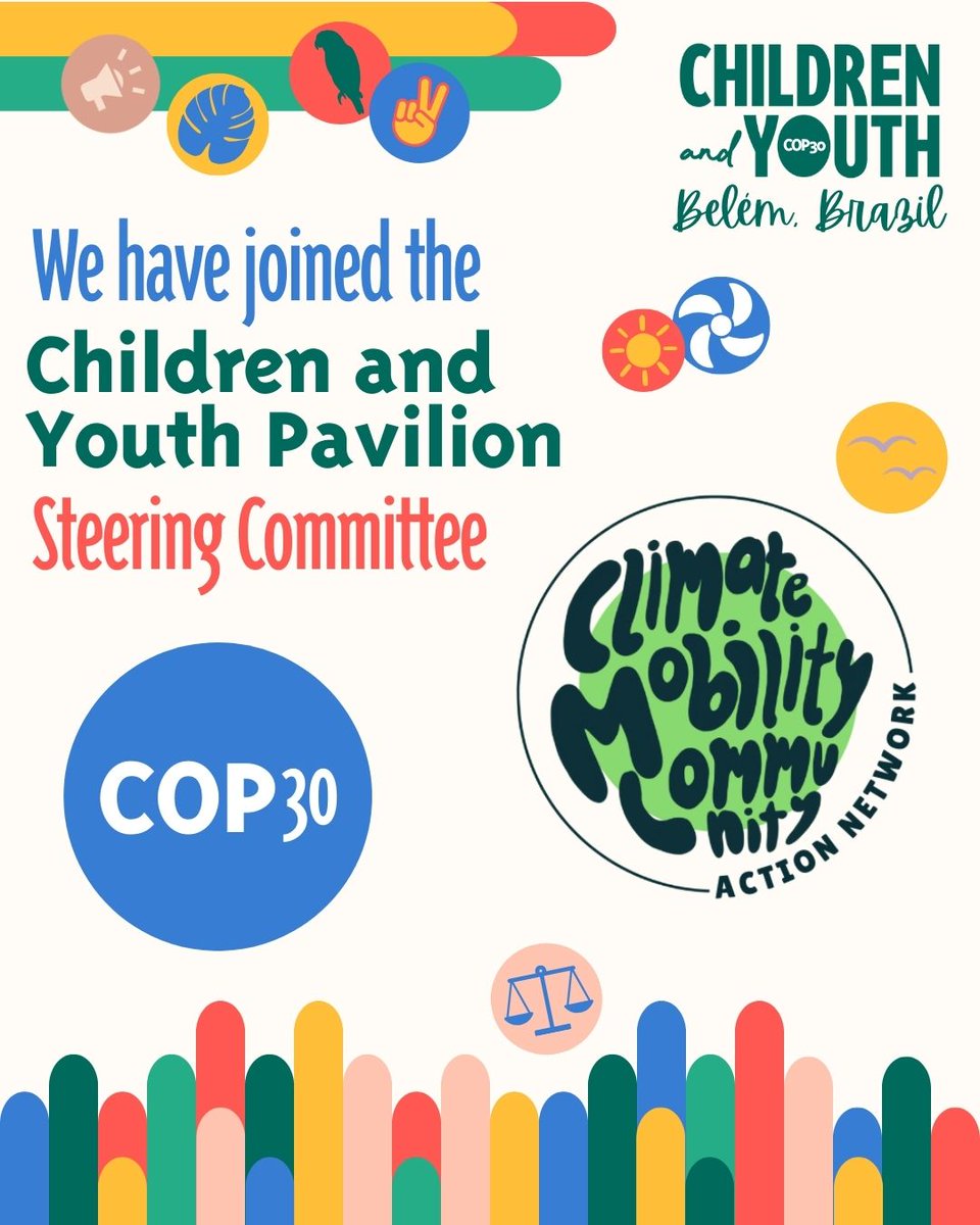 cmcan_'s tweet photo. Exciting News from CMCAN! 🚨

We are thrilled to announce that the Climate Mobility Community Action Network (CMCAN) has officially begun the selection process for Committee Members of the Children and Youth Pavilion at COP30. https://t.co/2kK06n6v6l