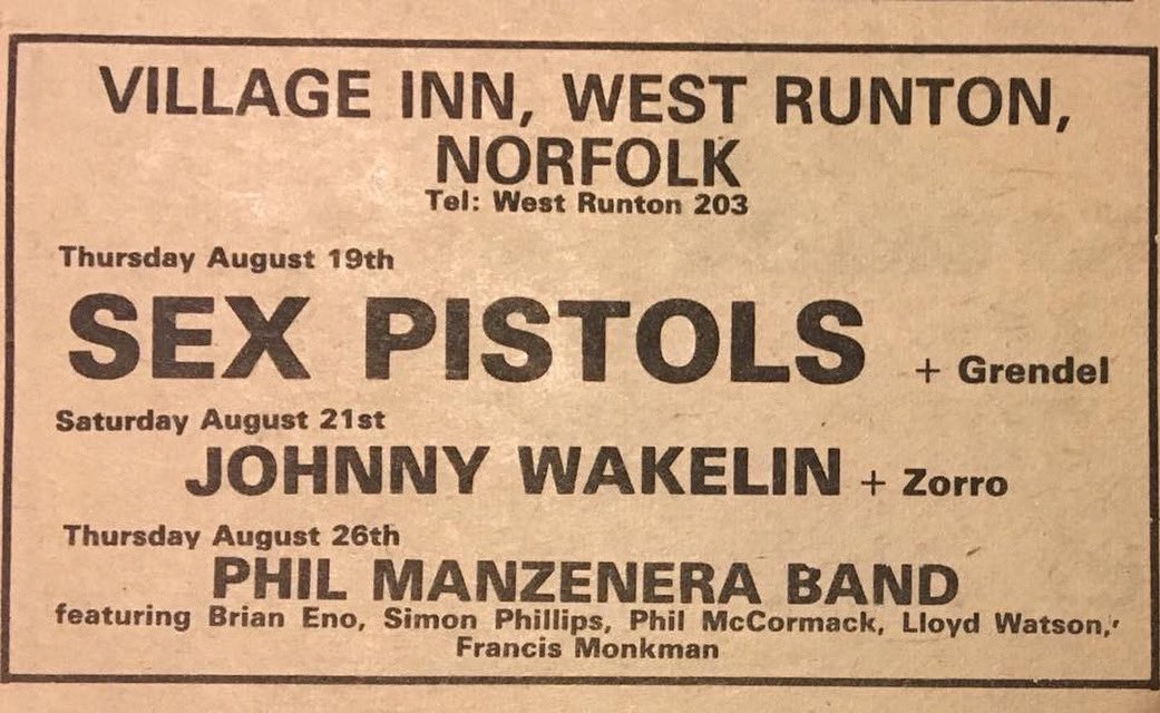 On this day in 1976, The Sex Pistols played at West Runton Pavillion on the north Norfolk coast ~ punkintheeast.co.uk/sex-pistols-we… #Norfolk