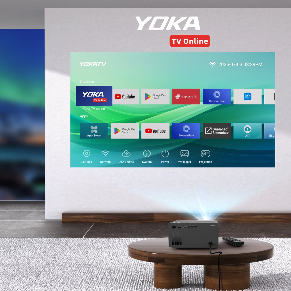 yokatvofficial's tweet image. 📽️Smarter. Faster. Easier.
With YOKATV Online Player on the IPP1 Smart Projector, entertainment just became seamless.
🎬 Intuitive design
⚡ Smooth navigation
📺 All your favorite apps in one place
Learn more: yokatv.com/products/yokat…
#yokatv #androidprojector #smarttv #AndroidTv