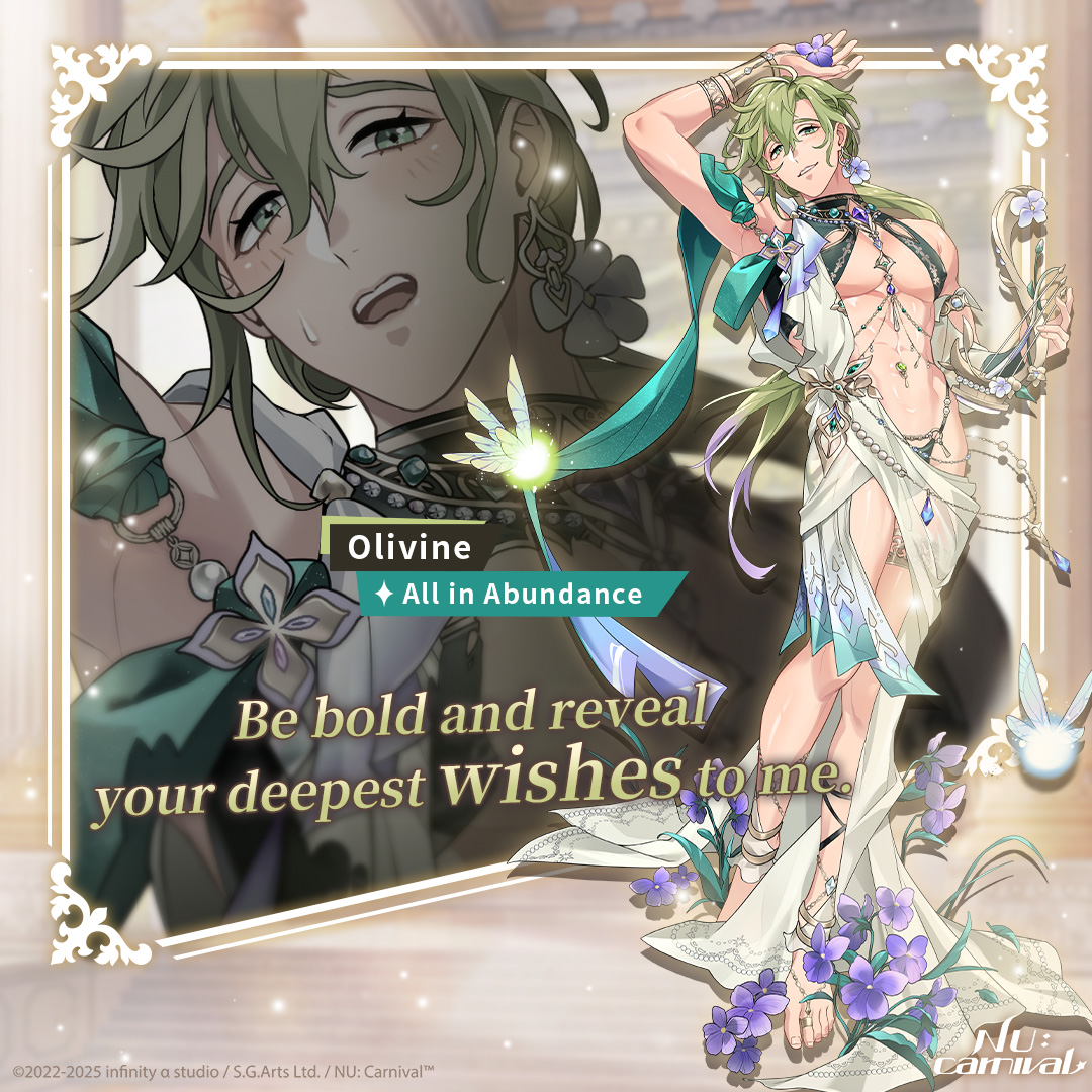 [All in Abundance | Olivine]

"Be bold and reveal your deepest wishes to me."

Olivine and Eiden return to the ruins to inspect ancient murals, only to be swept back into illusion once again. To satiate the Harvest God’s penchant for tribute, the two companions ingratiate