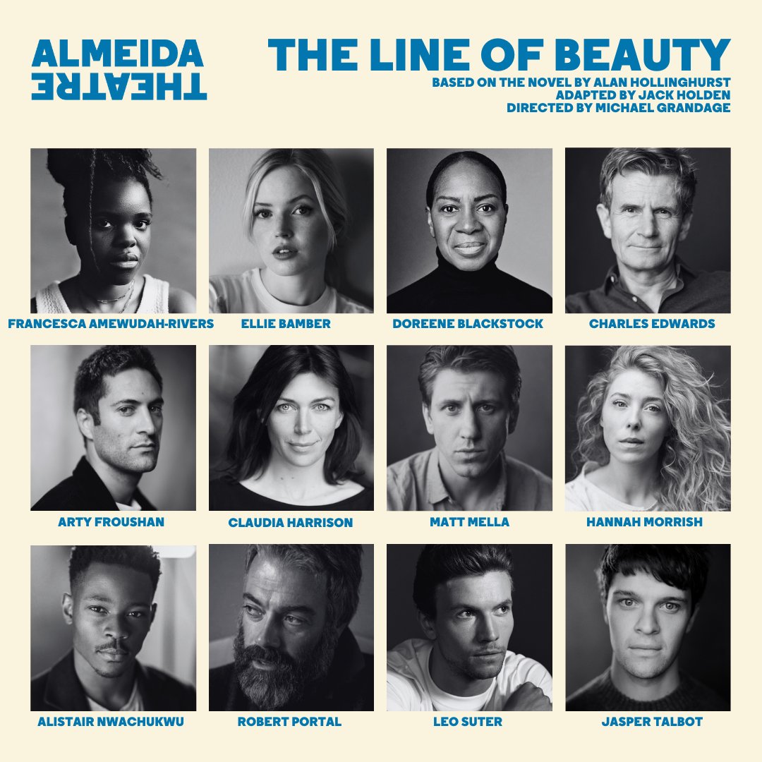 It’s double reveal day for The Line of Beauty ✨

1️⃣ Jasper Talbot photographed by <a href="/NadavKander/">Nadav Kander</a> in the artwork.

2️⃣ Full cast announced.

🎟️ More tickets will be released at 12pm on Wed 22 Oct → almeida.co.uk/beauty