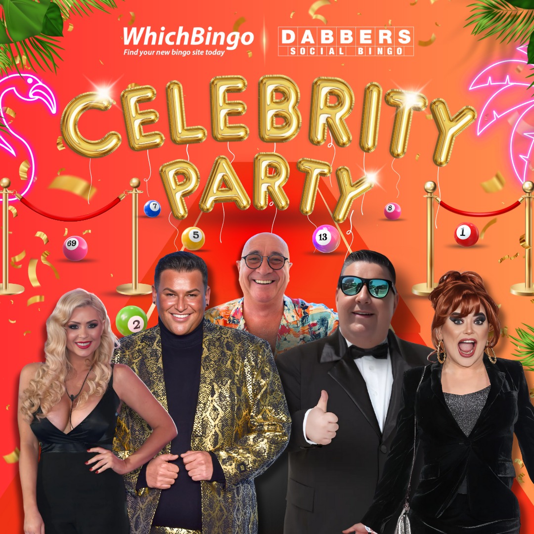 The celebrities are ready…
The VIPs and special guests are ready…
Our friends at @DabbersBingo are ready…

Our first-ever Celebrity Party is THIS THURSDAY 🎉
We can’t wait to celebrate with David Potts, Nicola McLean, Baga Chipz, Brendan Sheerin, and our very own Tubz!